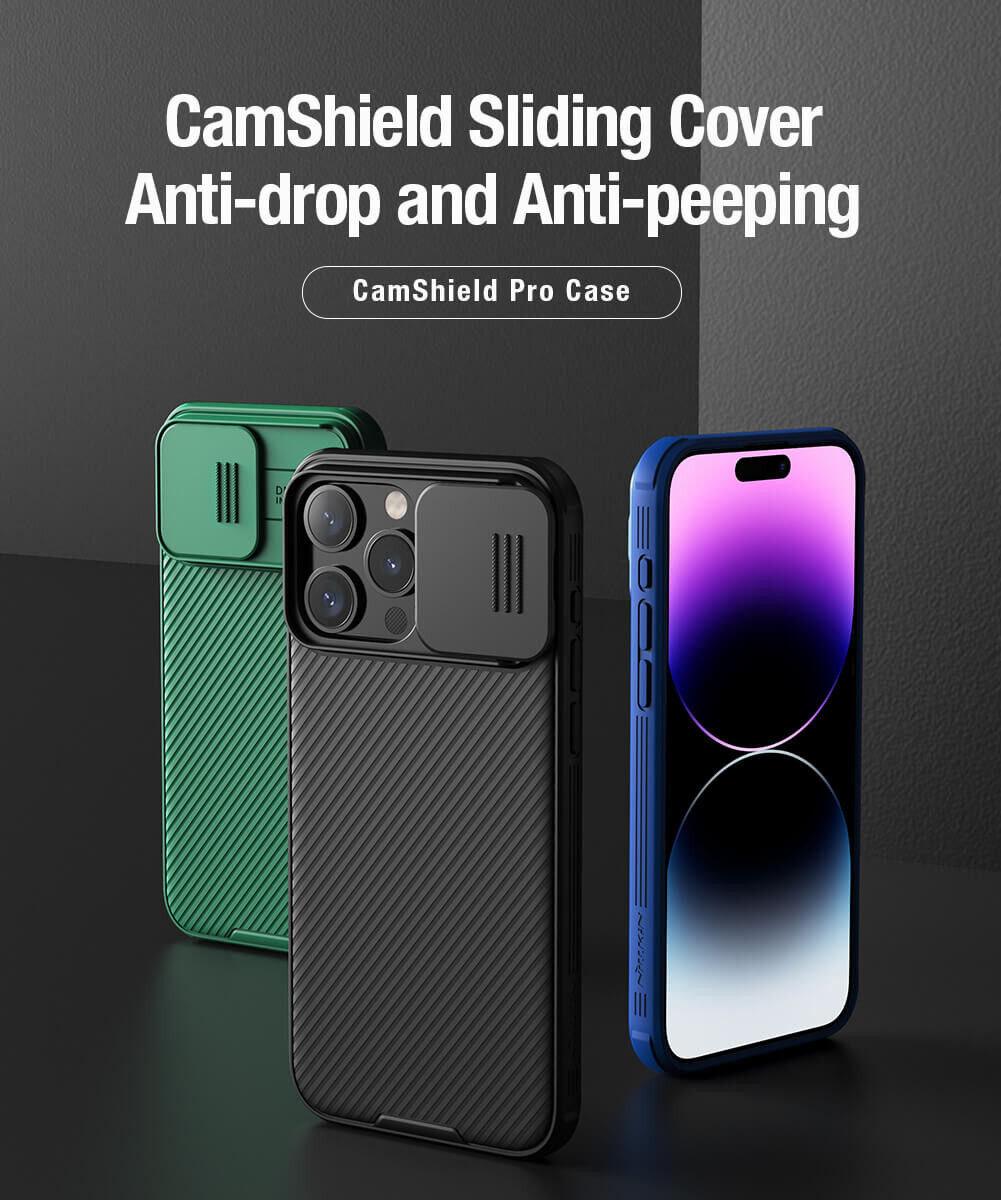 Nillkin CamShield Apple iPhone 15 Pro Hoesje met Camera Slider Zwart afbeelding 6