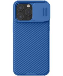 Nillkin CamShield Apple iPhone 15 Pro Hoesje met Camera Slider Blauw