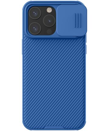 Nillkin CamShield Apple iPhone 15 Pro Hoesje met Camera Slider Blauw Hoesjes