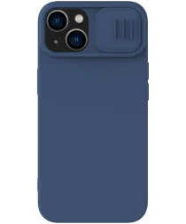 Nillkin CamShield Apple iPhone 15 Hoesje Siliconen Camera Slider Blauw