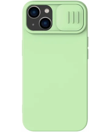Nillkin CamShield Apple iPhone 15 Hoesje Siliconen Camera Slider Groen Hoesjes