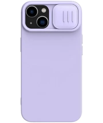 Nillkin CamShield iPhone 15 Plus Hoesje Siliconen Camera Slider Paars Hoesjes