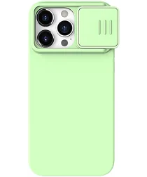 Nillkin CamShield Siliconen iPhone 15 Pro Hoesje Camera Slider Mint
