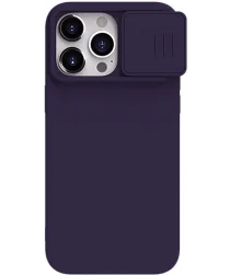 Nillkin CamShield Siliconen iPhone 15 Pro Hoesje Camera Slider Purple