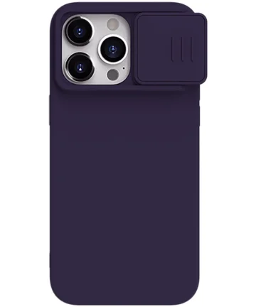 Nillkin CamShield Siliconen iPhone 15 Pro Hoesje Camera Slider Purple Hoesjes