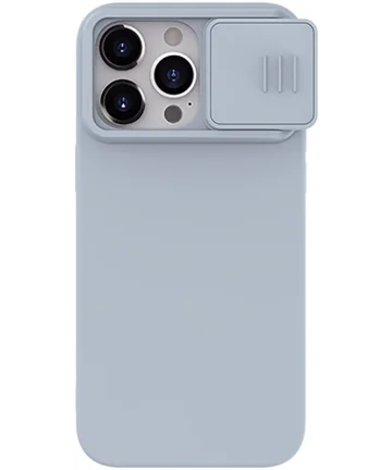 Nillkin CamShield Siliconen iPhone 15 Pro Hoesje Camera Slider Grijs Hoesjes