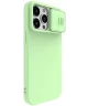 Nillkin CamShield Siliconen iPhone 15 Pro Max Hoesje met Slider Mint