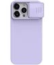 Nillkin CamShield Siliconen iPhone 15 Pro Max Hoesje met Slider Purple