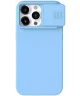 Nillkin CamShield Siliconen iPhone 15 Pro Max Hoesje met Slider Blauw