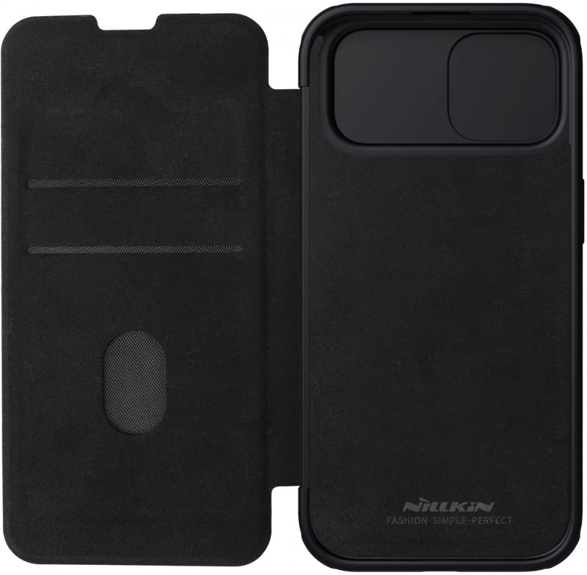 Nillkin Qin Leather Apple iPhone 15 Hoesje Book Case Zwart afbeelding 5