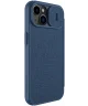 Nillkin Qin Cloth Apple iPhone 15 Hoesje Book Case Camera Slider Blauw