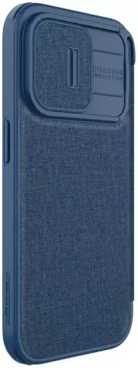 Nillkin Qin Cloth iPhone 15 Pro Hoesje Book Case Camera Slider Blauw afbeelding 11