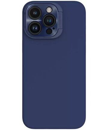 Nillkin Lens Wing iPhone 15 Pro Max Hoesje Siliconen met MagSafe Blauw Hoesjes