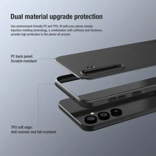 Nillkin Super Frosted Shield Samsung Galaxy S23 FE Hoesje Zwart afbeelding 4