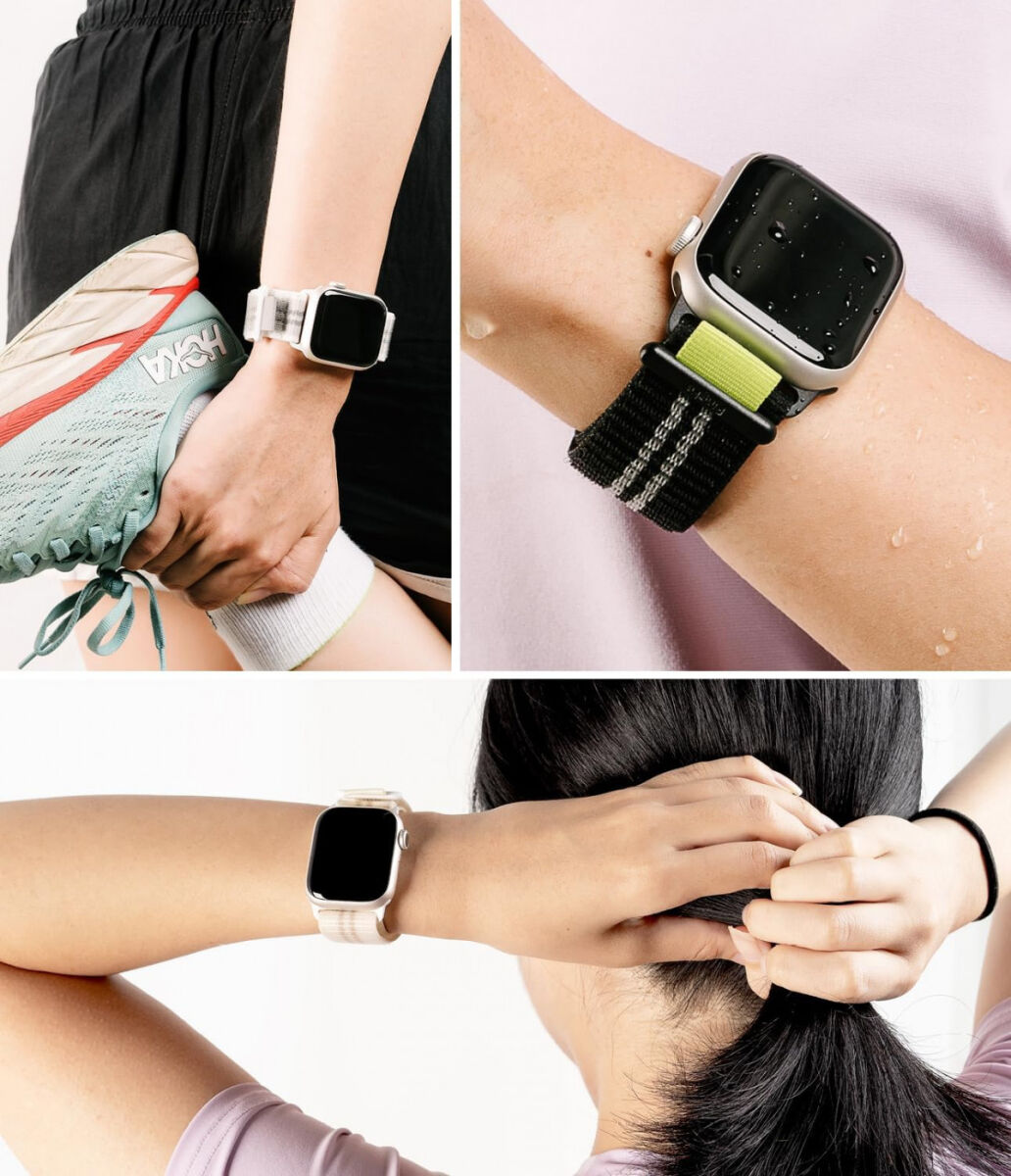 Ringke Sports Air Loop - Apple Watch Bandje - 1-10/SE - 42/41/40/38MM - Creme afbeelding 9