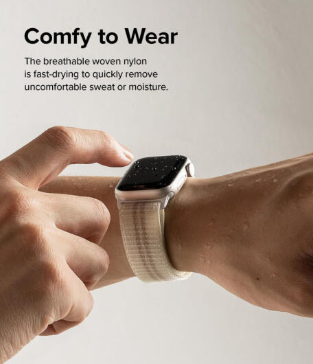 Ringke Sports Air Loop - Apple Watch Bandje - 1-10/SE - 42/41/40/38MM - Creme afbeelding 3
