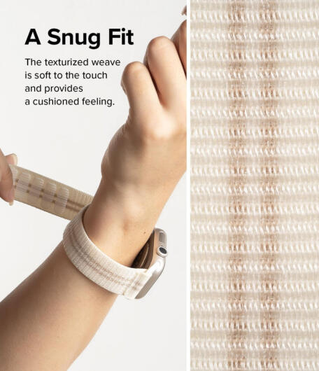 Ringke Sports Air Loop - Apple Watch Bandje - 1-10/SE - 42/41/40/38MM - Creme afbeelding 4