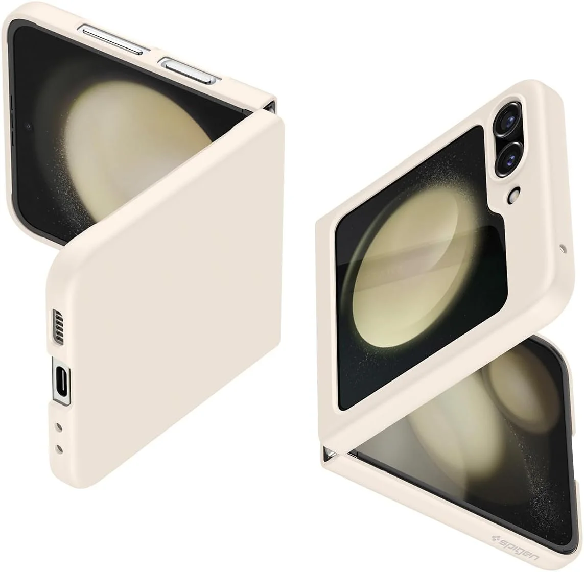 Spigen Air Skin Samsung Galaxy Z Flip 5 Hoesje Back Cover Beige afbeelding 2