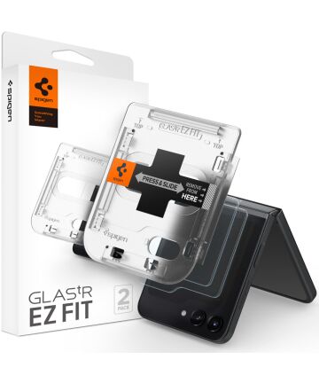 Spigen Glas.tR EZ Fit Samsung Z Flip 5 Screen Protector (2-Pack) Screen Protectors