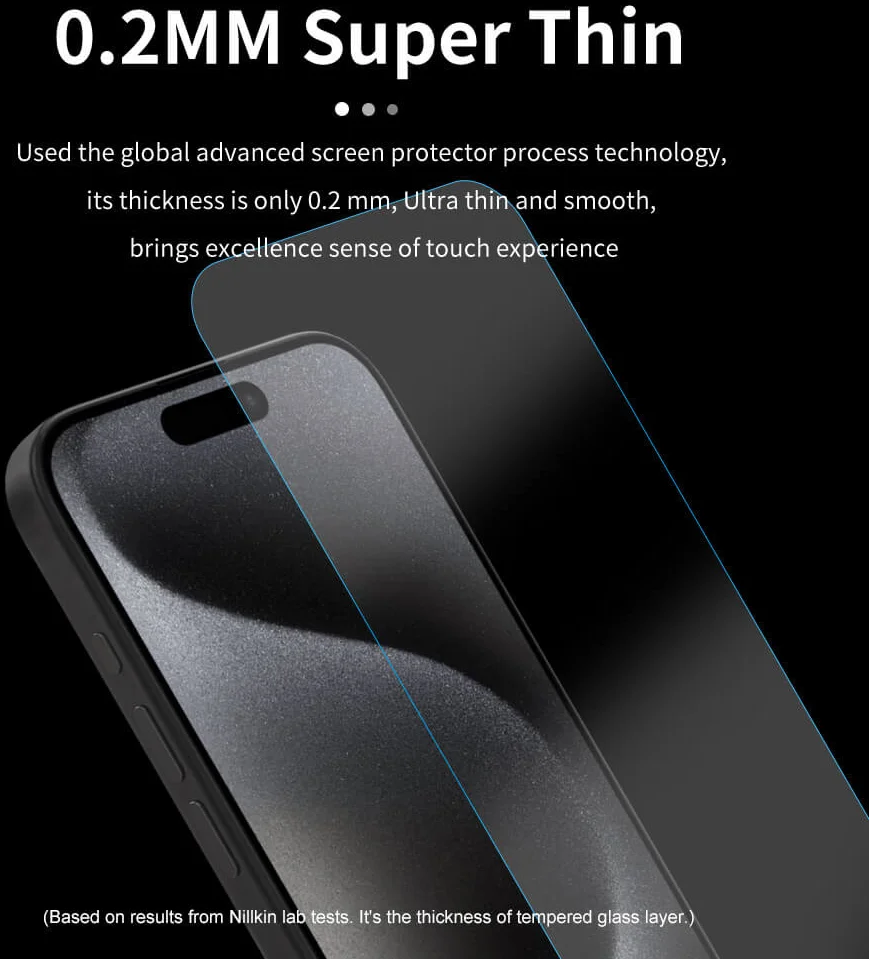 Nillkin H+ Pro Apple iPhone 15 Pro Screen Protector 9H Tempered Glass afbeelding 3