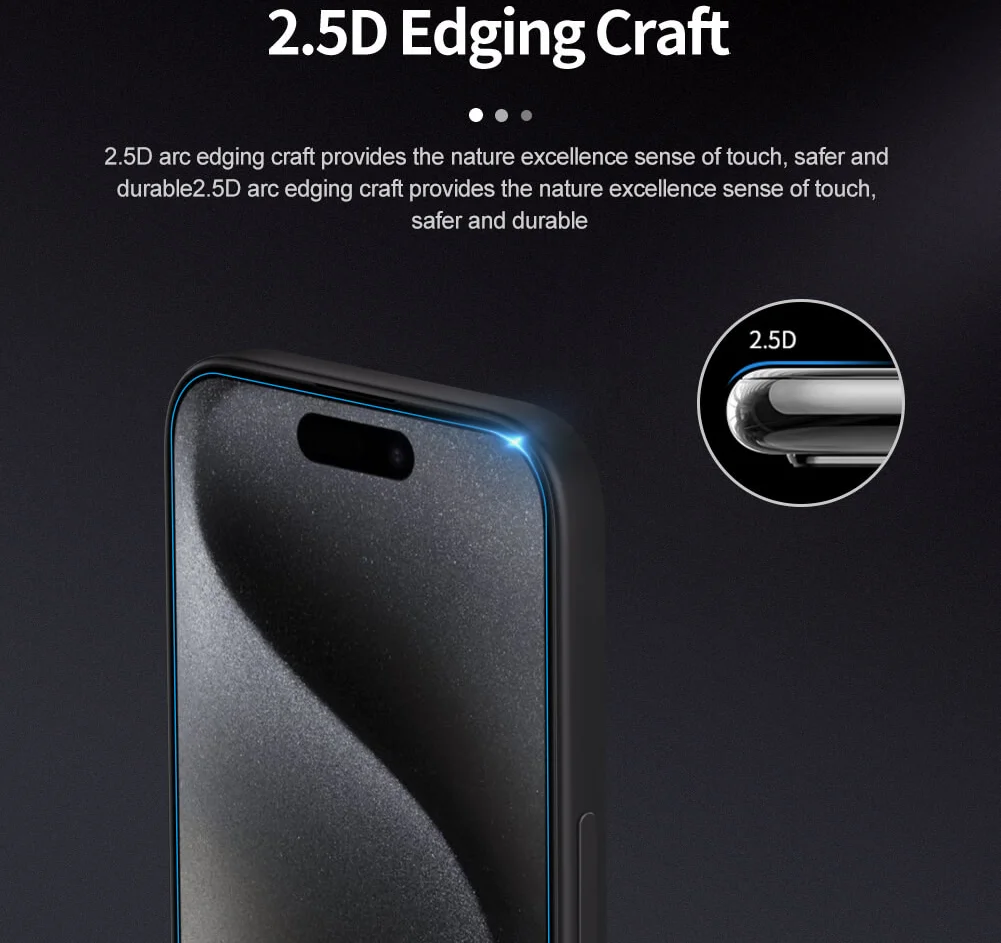 Nillkin H+ Pro Apple iPhone 15 Pro Screen Protector 9H Tempered Glass afbeelding 4