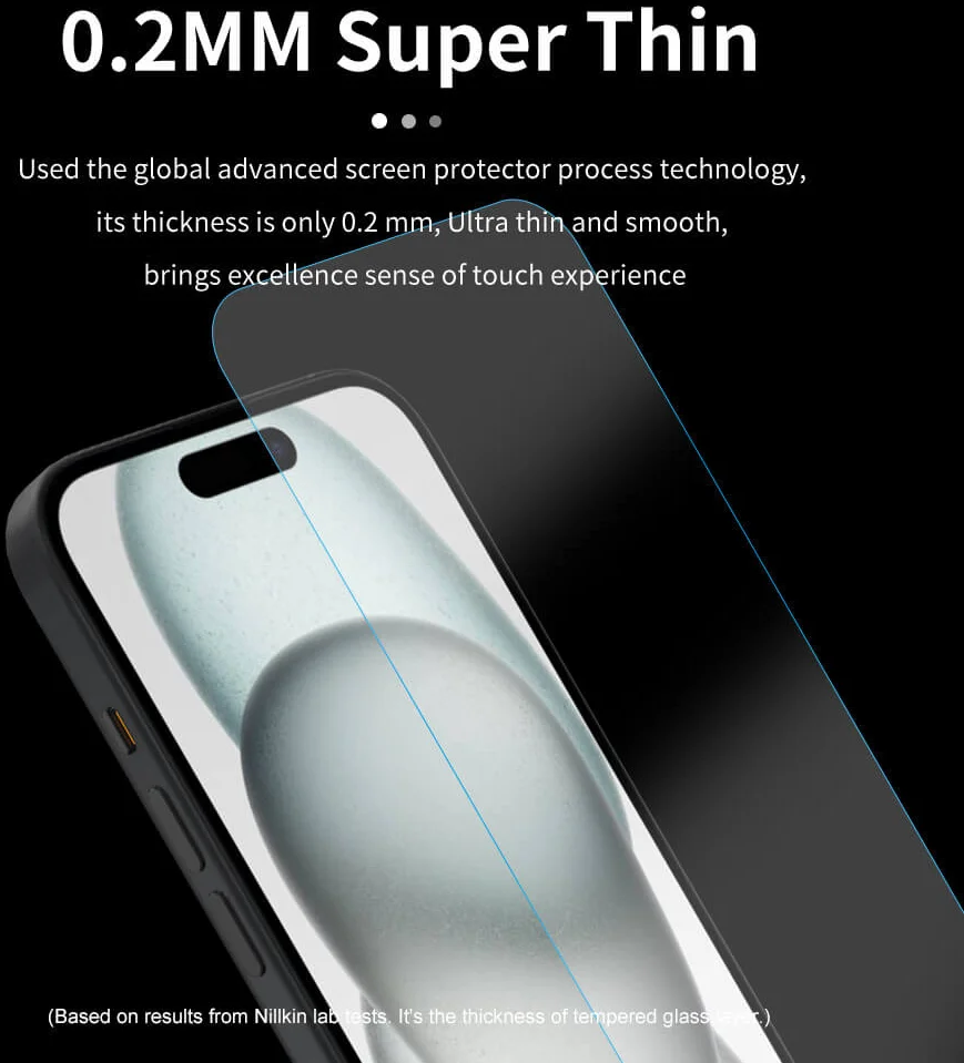Nillkin H+ Pro Apple iPhone 15 Plus Screen Protector 9H Tempered Glass afbeelding 3