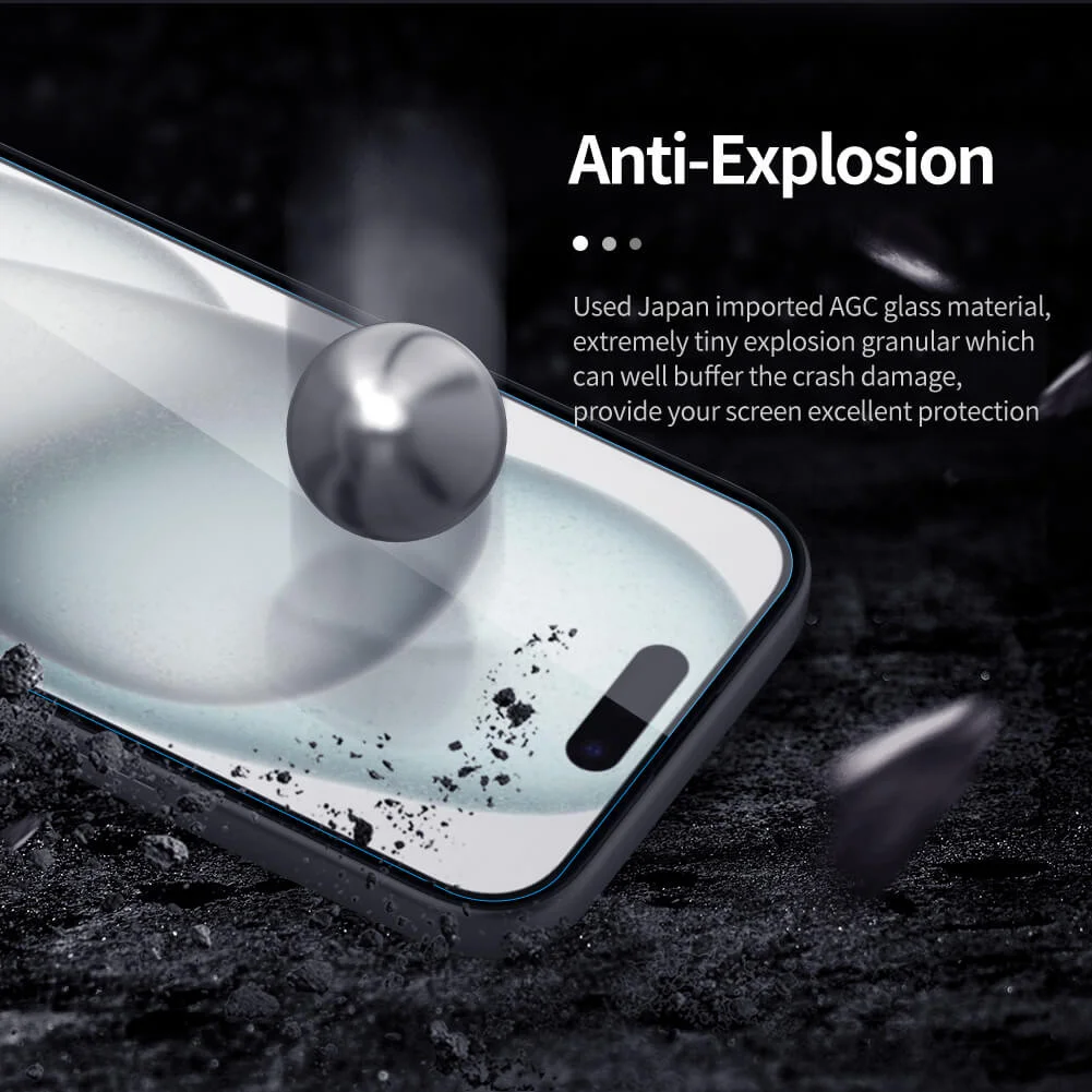 Nillkin H+ Pro Apple iPhone 15 Plus Screen Protector 9H Tempered Glass afbeelding 5