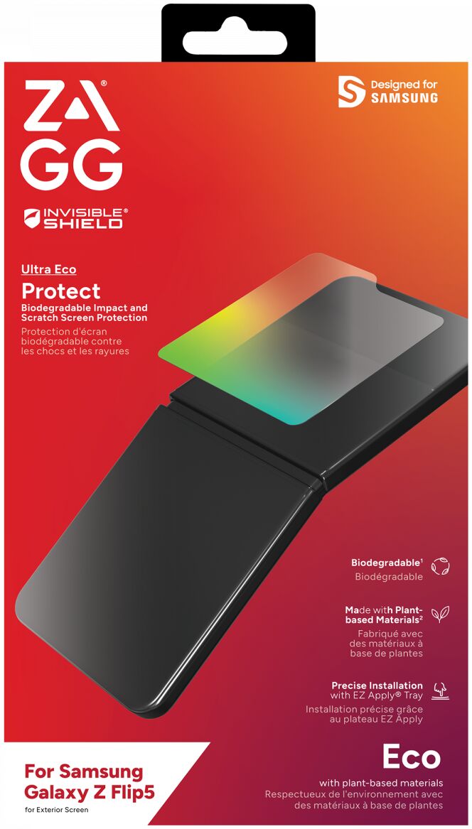 ZAGG InvisibleShield Ultra Eco Samsung Galaxy Z Flip 5 Protector afbeelding 1