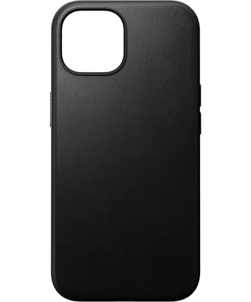 Nomad Modern Leather Apple iPhone 15 Hoesje MagSafe Zwart Hoesjes