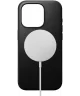 Nomad Modern Leather iPhone 15 Pro Hoesje Echt Leer met MagSafe Zwart