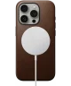 Nomad Modern Leather iPhone 15 Pro Hoesje Echt Leer met MagSafe Bruin