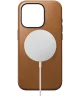 Nomad Modern Leather iPhone 15 Pro Max Hoesje Leer MagSafe English Tan