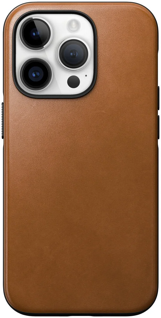 Nomad Modern Leather iPhone 15 Pro Max Hoesje Leer MagSafe English Tan afbeelding 1