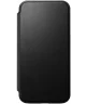 Nomad Modern Leather Folio iPhone 15 Pro Hoesje MagSafe Zwart