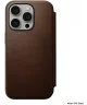 Nomad Modern Leather Folio iPhone 15 Pro Hoesje MagSafe Bruin