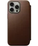 Nomad Modern Leather Folio Apple iPhone 15 Pro Max Hoesje Bruin