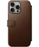 Nomad Modern Leather Folio Apple iPhone 15 Pro Max Hoesje Bruin