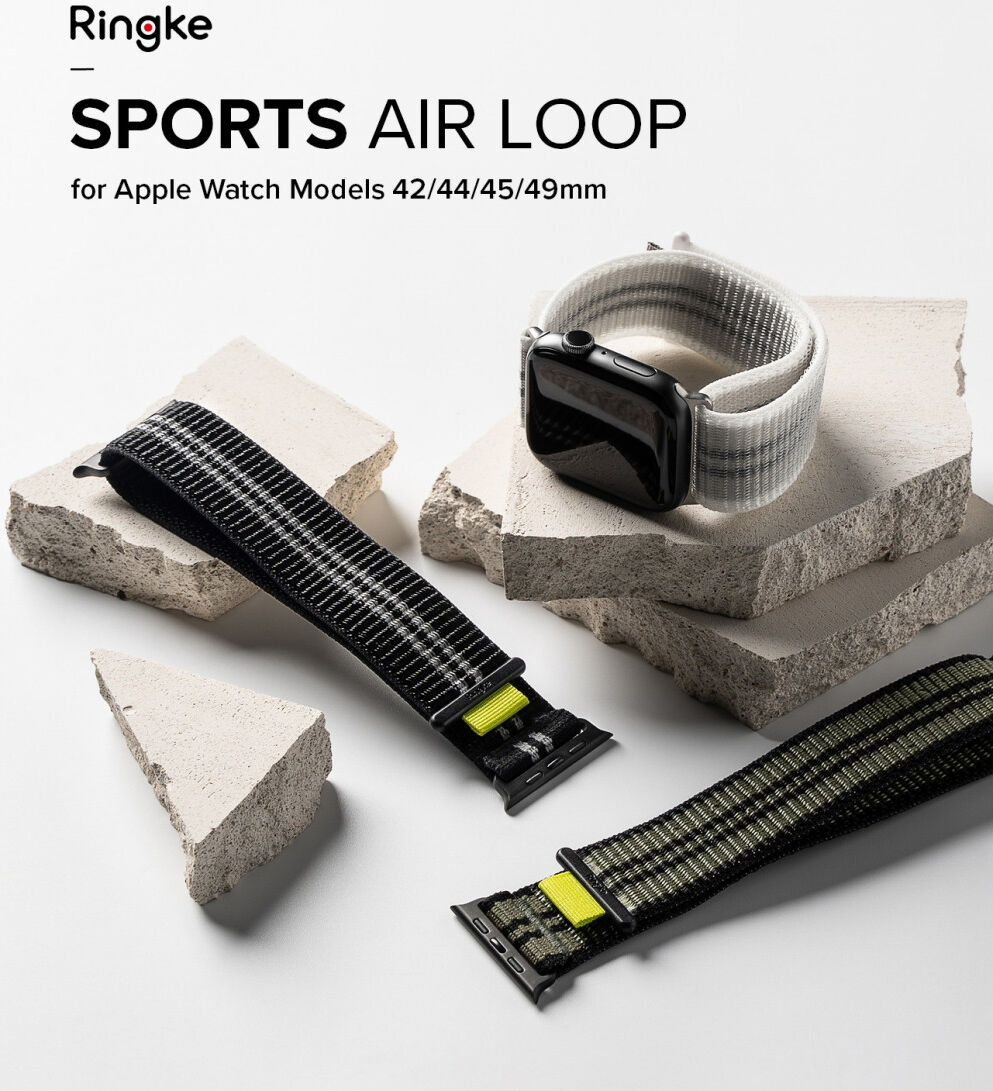 Ringke Sports Apple Watch Bandje - 1-10/SE/Ultra - 49/46/45/44/42MM - Wit afbeelding 12