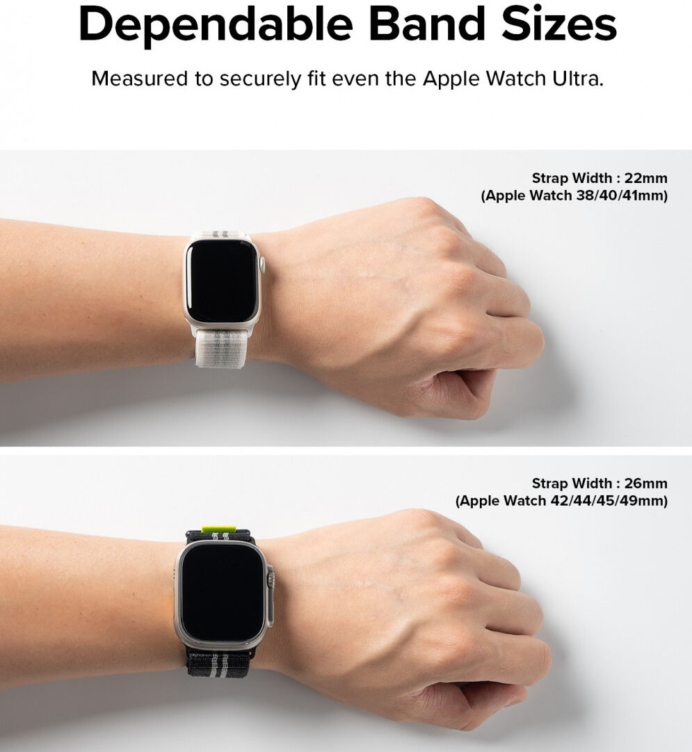 Ringke Sports Apple Watch Bandje - 1-10/SE/Ultra - 49/46/45/44/42MM - Wit afbeelding 9