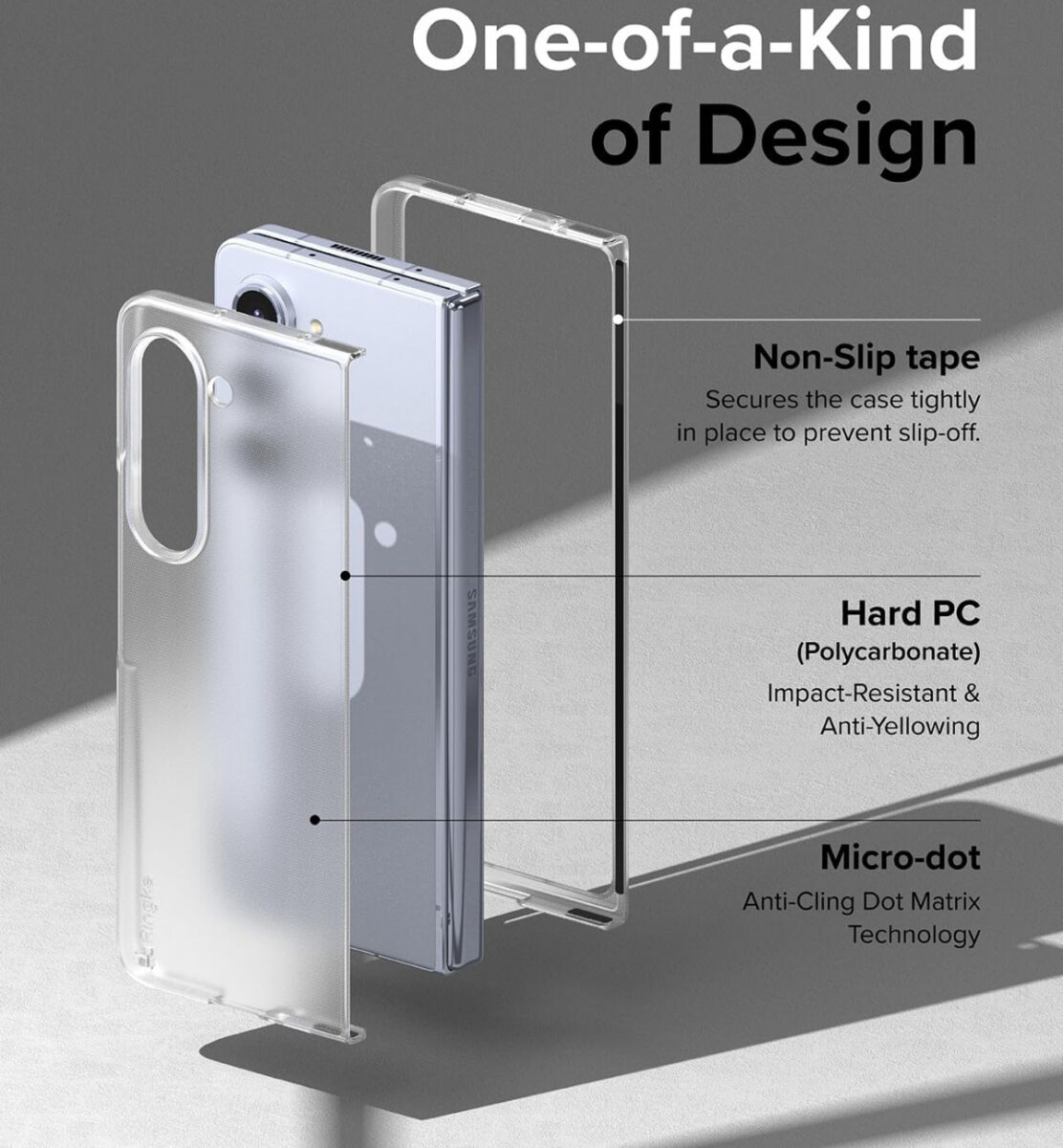 Ringke Slim Samsung Galaxy Z Fold 5 Hoesje Ultra Dun Matte Transparant afbeelding 6