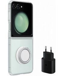 Origineel Samsung Z Flip 5 Starter Pack (Clear Gadget Case en Adapter)