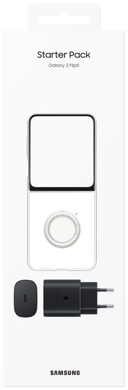 Origineel Samsung Z Flip 5 Starter Pack (Clear Gadget Case en Adapter) afbeelding 8