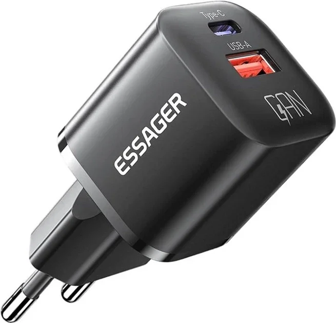 Essager 20W GaN Snellader met Power Delivery en Quick Charge Zwart afbeelding 2