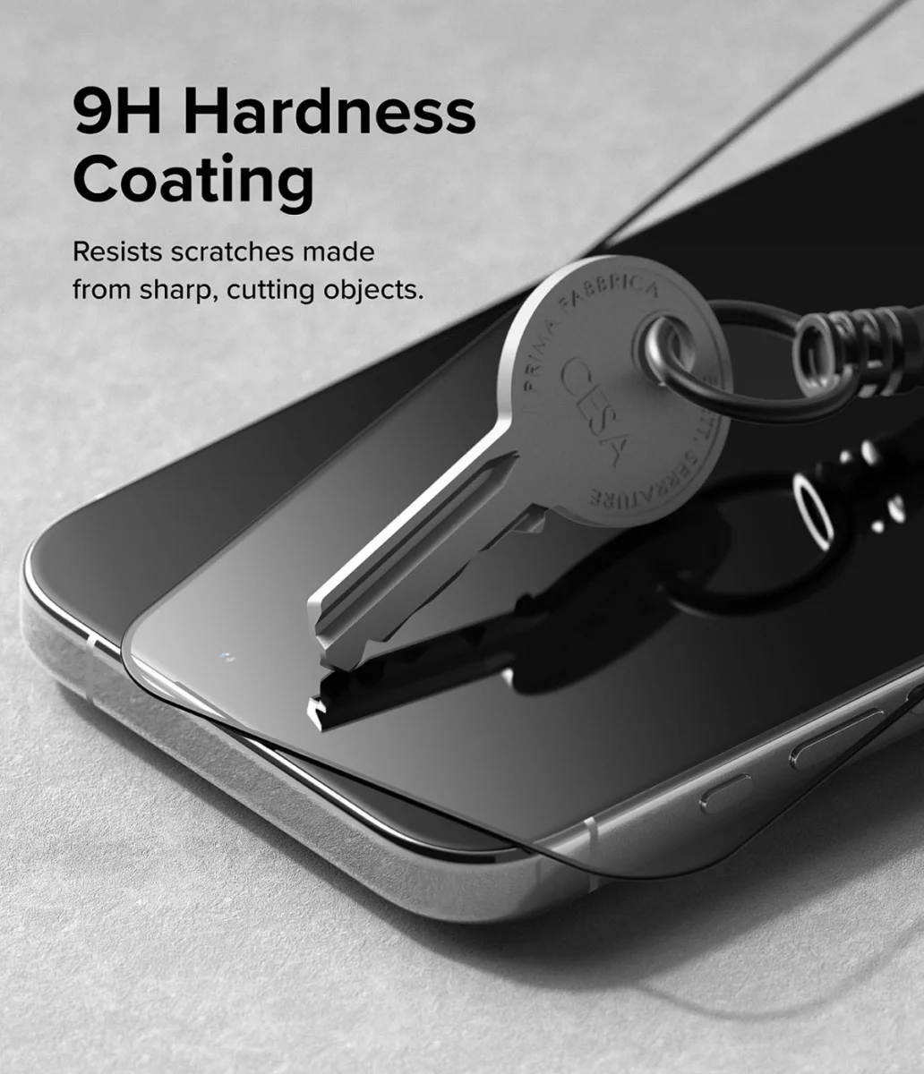 Ringke iPhone 15 Pro Max Screen Protector 9H Tempered Glass met Jig afbeelding 5