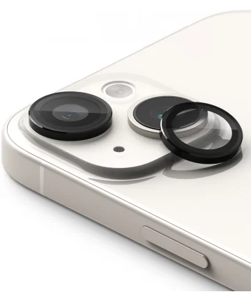 Ringke Frame Glass Apple iPhone 15/15 Plus Camera Protector Zwart Screen Protectors