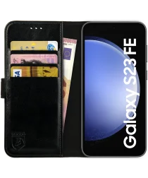 Rosso Element Samsung Galaxy S23 FE Hoesje Book Case Wallet Zwart