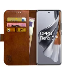 Rosso Element Oppo Reno 10 Pro Hoesje Book Case Wallet Bruin