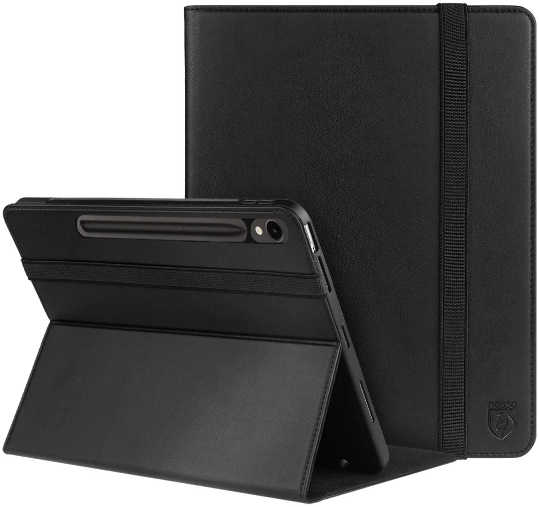 Rosso Element Samsung Galaxy Tab S9 FE Hoes Book Case Zwart afbeelding 1