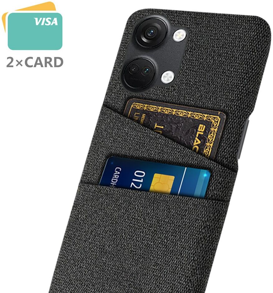 OnePlus Nord 3 5G Hoesje met Kaarthouder Back Cover Zwart afbeelding 2