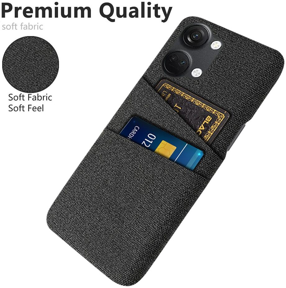 OnePlus Nord 3 5G Hoesje met Kaarthouder Back Cover Zwart afbeelding 3